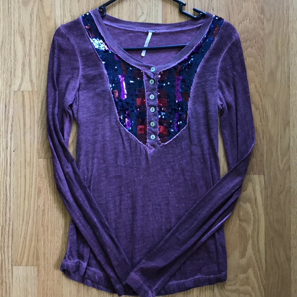 Lightweight Sequin Free People Top